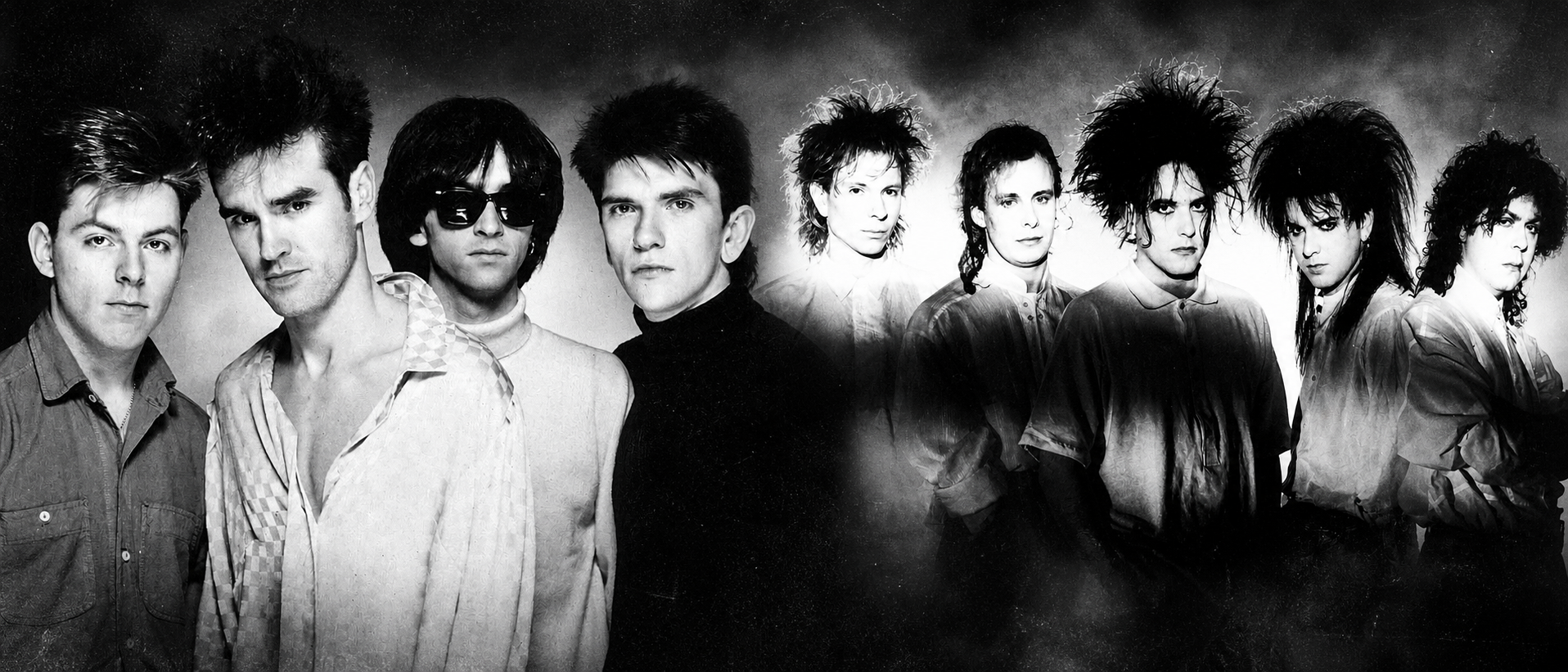 Montagem com The Smiths e The Cure